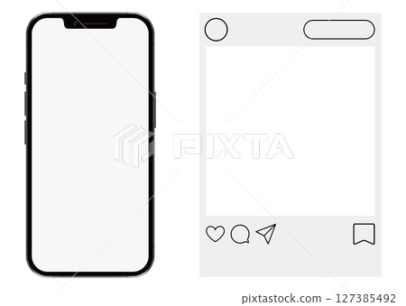 智慧型手機和SNS螢幕 127385492