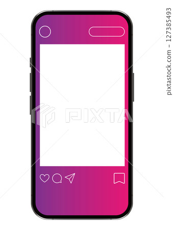 Smartphone and SNS screen Smartphone and SNS screen 127385493