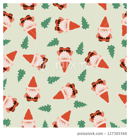 cute christmas gnome seamless pattern for festive wrapping paper textile design and holiday backgrounds cute christmas gnome seamless pattern for festive wrapping paper textile design and holiday backgrounds 127385568
