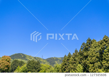 blue sky over the mountains blue sky over the mountains 127385606