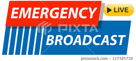 Emergency Broadcast Live Alert Graphic 127385739