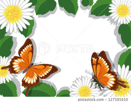 Butterflies and Daisies Vector Illustration Butterflies and Daisies Vector Illustration 127385810