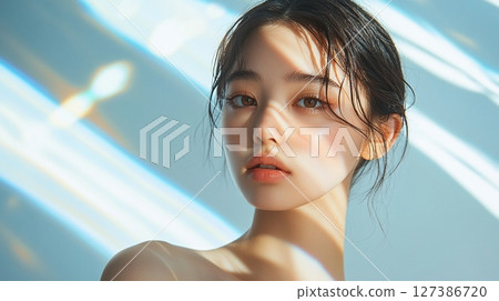 美麗的女人肖像 127386720