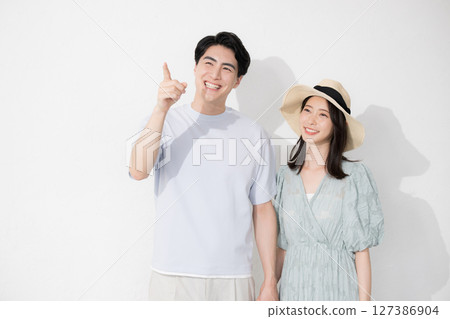 夏季情侶外出、休閒、度假旅行,易於使用的透明背景(png)複合材料,蜜月和夏季 夏季情侶外出、休閒、度假旅行,易於使用的透明背景(png)複合材料,蜜月和夏季 127386904