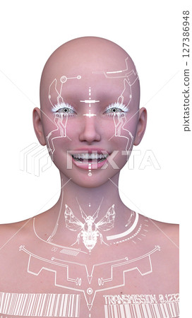 女人的臉的特寫 女人的臉的特寫 127386948