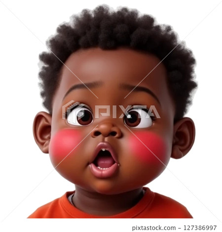 set of children with different emotions 127386997