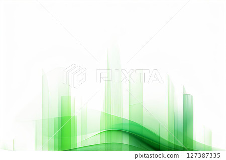Wave image and building combined Green solid background material Wave image and building combined Green solid background material 127387335