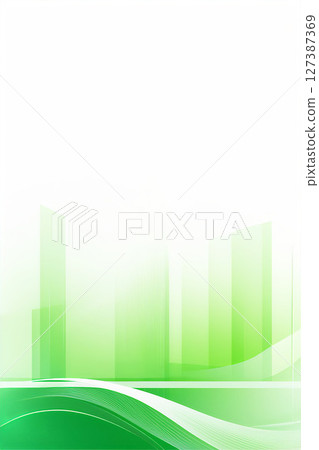 Wave image and building combined Green solid background material 127387369