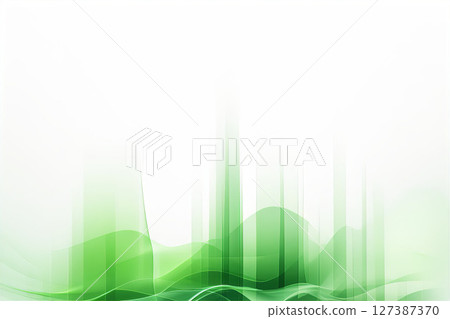 Wave image and building combined Green solid background material 127387370