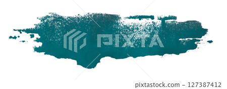green watercolor background. Artistic hand paint. Isolated on transparent background. 127387412
