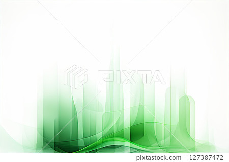 Wave image and building combined Green solid background material Wave image and building combined Green solid background material 127387472
