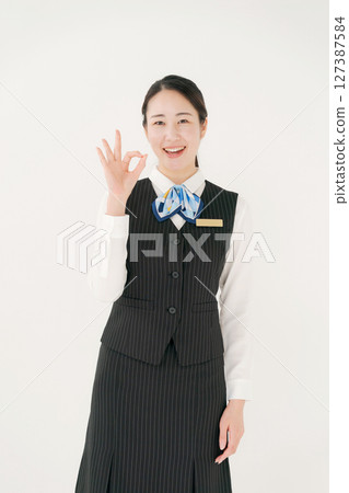 A woman in uniform A woman in uniform 127387584