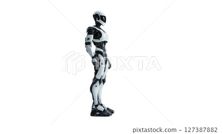 Robot representing modern tech and AI, PNG, created with Generative AI Robot representing modern tech and AI, PNG, created with Generative AI 127387882