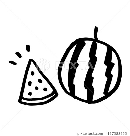 Watermelon handwritten illustration 127388333