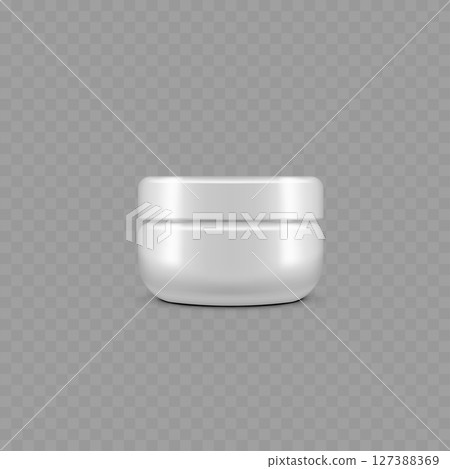 Blank White Cream Jar Mockup for Cosmetic Branding .Vector 127388369