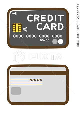 Credit card (front and back) 127388634
