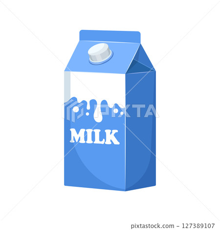 Milk bottle icon in flat style. Dairy product vector illustration on isolated background. Milky liquid sign business concept. Milk bottle icon in flat style. Dairy product vector illustration on isolated background. Milky liquid sign business concept. 127389107