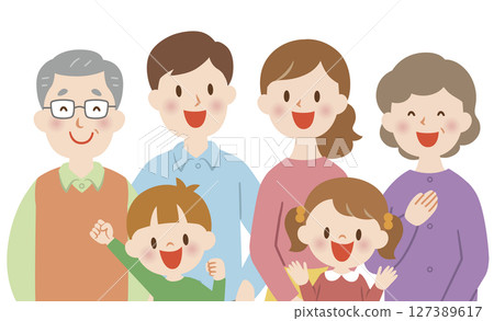 Third generation family with a smile 127389617