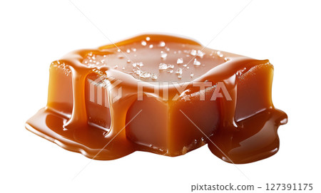 Mouthwatering salted caramel melting on a surface, PNG, created with Generative AI Mouthwatering salted caramel melting on a surface, PNG, created with Generative AI 127391175