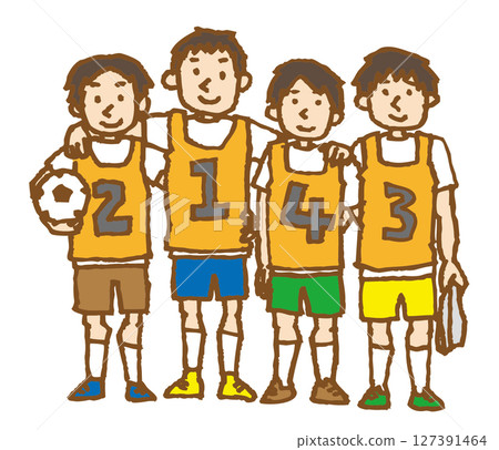 孩子們踢足球 孩子們踢足球 127391464