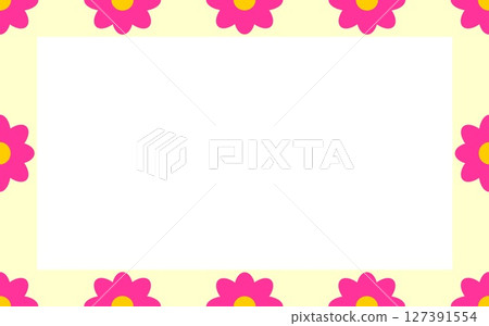 Flower pattern frame white space 127391554