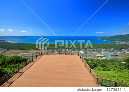 [佐賀縣]鏡山展望台（鏡山展望台）的晴空 127392241
