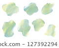 watercolor simple green leaf material 127392294