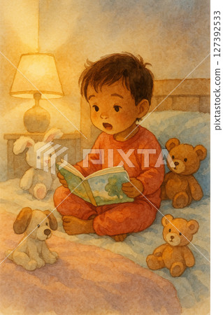 床邊故事時光|男孩閱讀童書 × 溫馨插畫 × 睡前親子時刻 床邊故事時光|男孩閱讀童書 × 溫馨插畫 × 睡前親子時刻 127392533