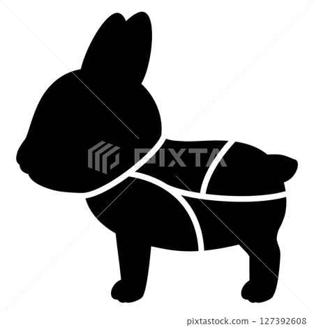 Silhouette illustration of rabbit meat parts Silhouette illustration of rabbit meat parts 127392608