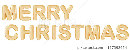 3D圖像_氣球_聖誕快樂_金色 3D圖像_氣球_聖誕快樂_金色 127392654