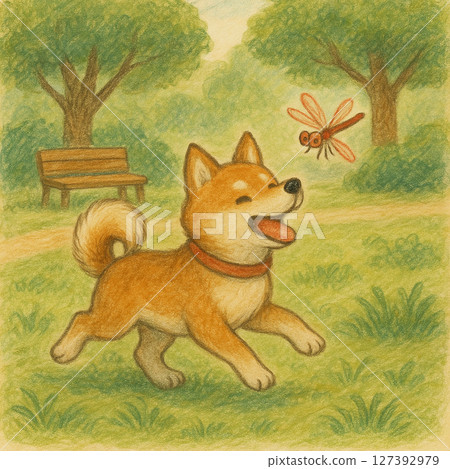 柴犬追蜻蜓|しばいぬとトンボの追いかけっこ × 可愛插畫 柴犬追蜻蜓|しばいぬとトンボの追いかけっこ × 可愛插畫 127392979