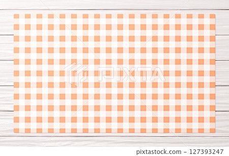 背景材料_木桌和布料_橙色 127393247