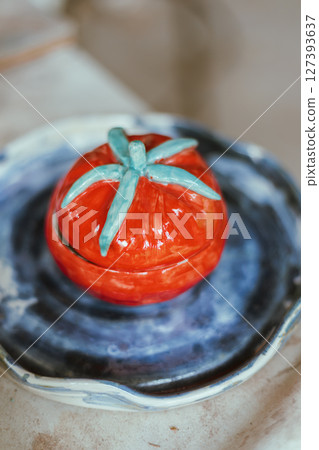 Ceramic products on blur background 127393637