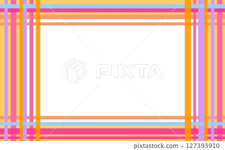 Lattice pattern frame white space orange pink 127393910