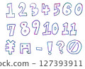 Hand drawn numbers set 127393911