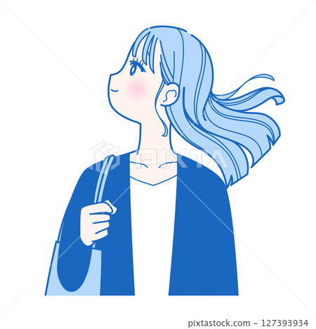 美髮的年輕女子 美髮的年輕女子 127393934