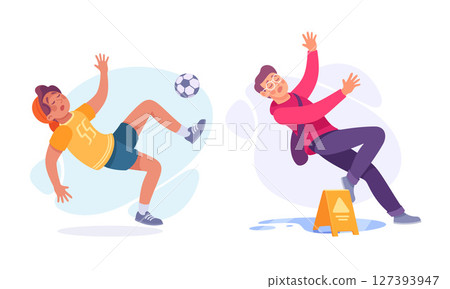This piece highlights Youth Soccer Skills intertwined with Slip Hazard Humor for added enjoyment 127393947