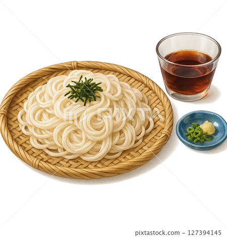 夏季代表食物插畫素材 127394145