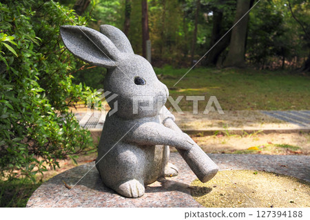 Izumo City Izumo Taisha Shrine Inaba White Rabbit Statues 127394188