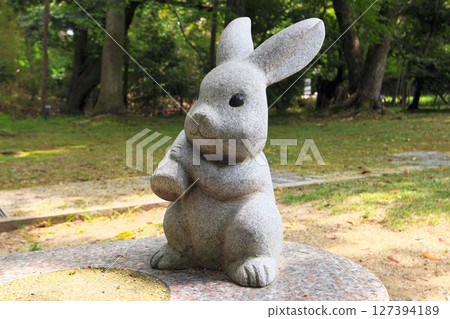 Izumo City Izumo Taisha Shrine Inaba White Rabbit Statues Izumo City Izumo Taisha Shrine Inaba White Rabbit Statues 127394189