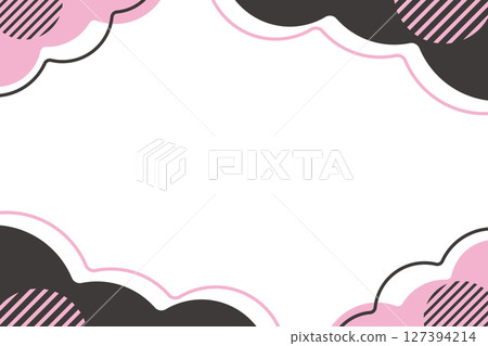 Cute black and pink frame illustration Cute black and pink frame illustration 127394214