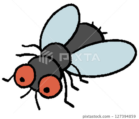 蒼蠅的手工繪製的插圖 蒼蠅的手工繪製的插圖 127394859