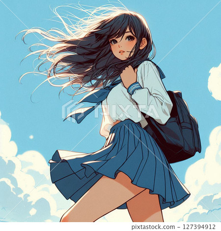 The serious and serious faces of Japanese female students are cute and beautiful! Emotional teenage high school or junior high school student uniform AI illustration of youth The serious and serious faces of Japanese female students are cute and beautiful! Emotional teenage high school or junior high school student uniform AI illustration of youth 127394912