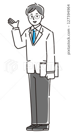 男醫生指導的全身插畫 男醫生指導的全身插畫 127394964