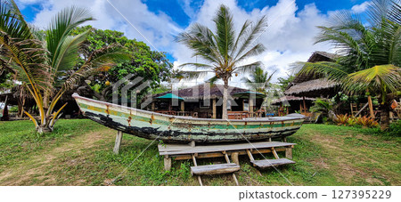 Typical Jungle lodge located at Ilha das Canarias, Brazil. Delta do Parnaiba and Delta das Americas. 127395229