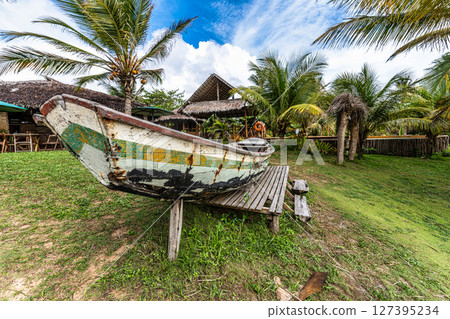 Typical Jungle lodge located at Ilha das Canarias, Brazil. Delta do Parnaiba and Delta das Americas. 127395234