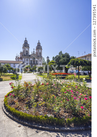 Cabeceiras de Basto Monastery dominating the Praca da Republica in Portugal Cabeceiras de Basto Monastery dominating the Praca da Republica in Portugal 127395541