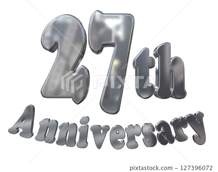 3DCG text "27th Anniversary/27th Anniversary Mark Sparkle" 127396072