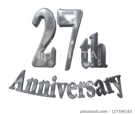 3DCG text "27th Anniversary/27th Anniversary Mark Sparkle" 3DCG text "27th Anniversary/27th Anniversary Mark Sparkle" 127396183