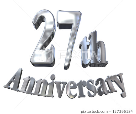3DCG文字“27週年/27週年紀念馬克·斯帕克” 3DCG文字“27週年/27週年紀念馬克·斯帕克” 127396184